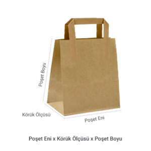 Baskısız Düz Saplı Kağıt Poşet / Çanta